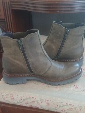 JOSEF SEIBEL WOMENS LEATHER GREEN BOOTS